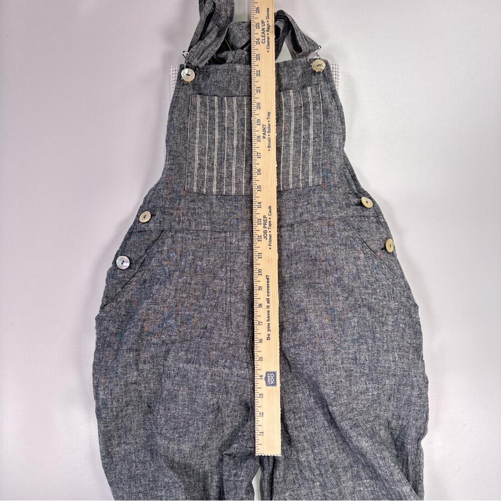 Goddess Gear Womens Hemp Organic Cotton Bib Overalls Wide Leg M - Picture 9 of 13